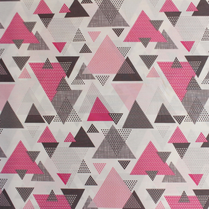 Ranforce alb cu triunghiuri roz și gri [3]