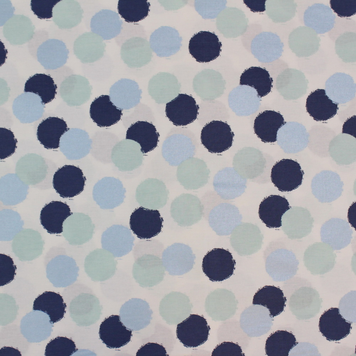 Ranforce alb cu buline albastre/bleu/mint [3]