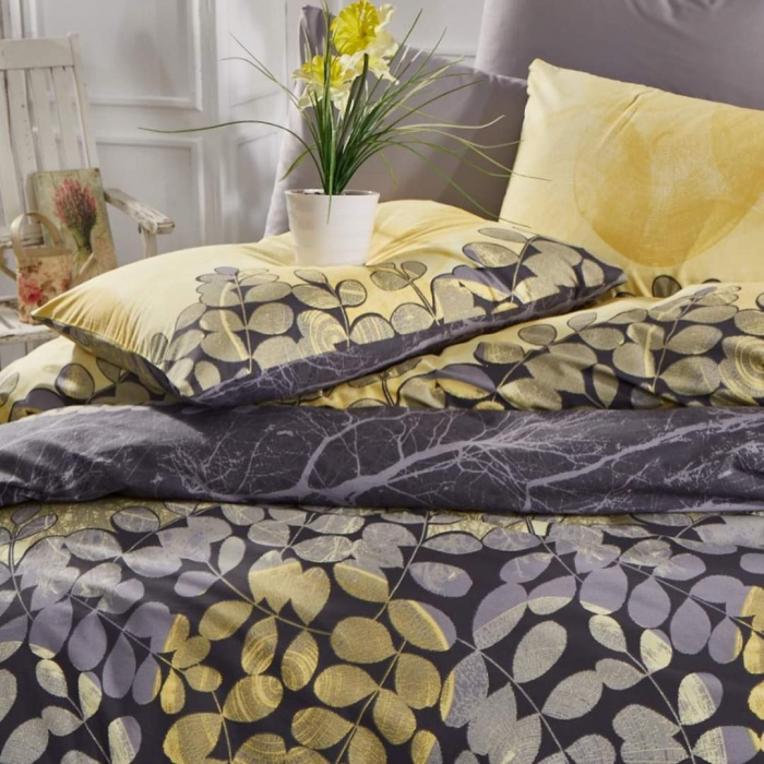 Ranforce galben și gri cu frunze [5]