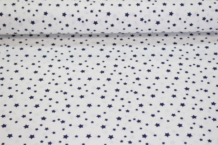 Ranforce alb cu stelute mici bleumarin [2]