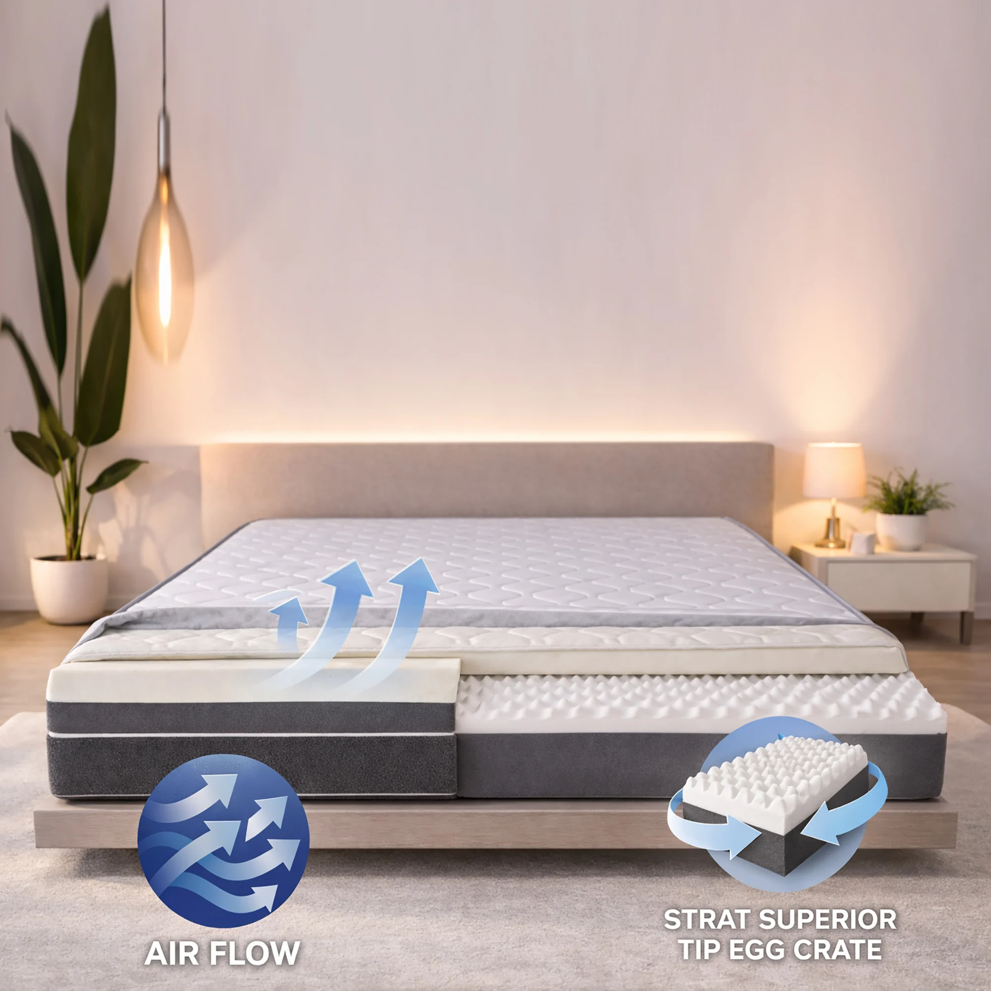 Saltea Egg Comfort 20cm (RLX5) - Marime: 90cm x 200cm [4]