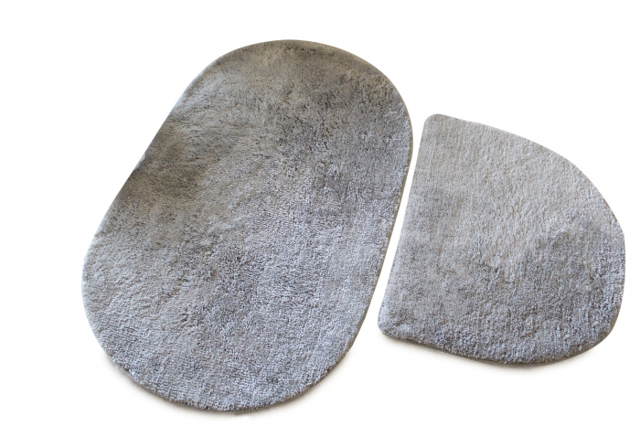 Set 2 covorase de baie, Chilai Home, Colors of Oval - Grey [2]