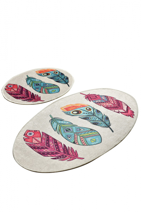 Set 2 covorase de baie, Chilai Home, Feather [2]