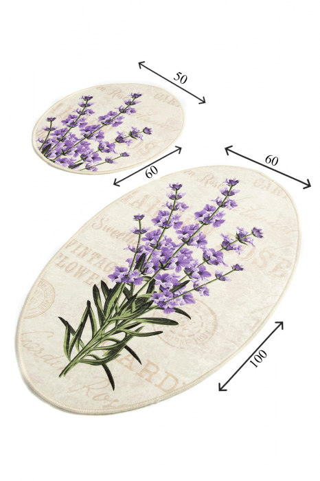 Set 2 covorase de baie, Chilai Home, Lavender [3]