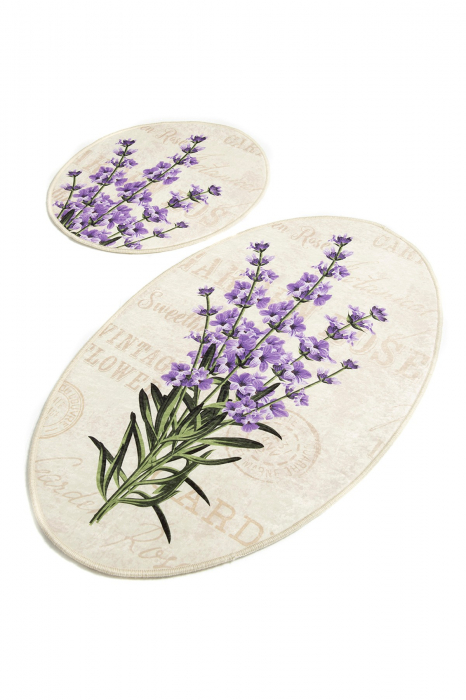 Set 2 covorase de baie, Chilai Home, Lavender [2]