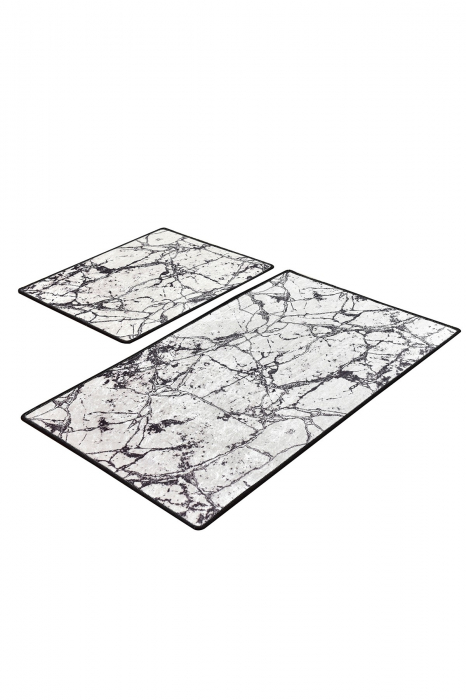 Set 2 covorase de baie, Chilai Home, Marble - White [2]