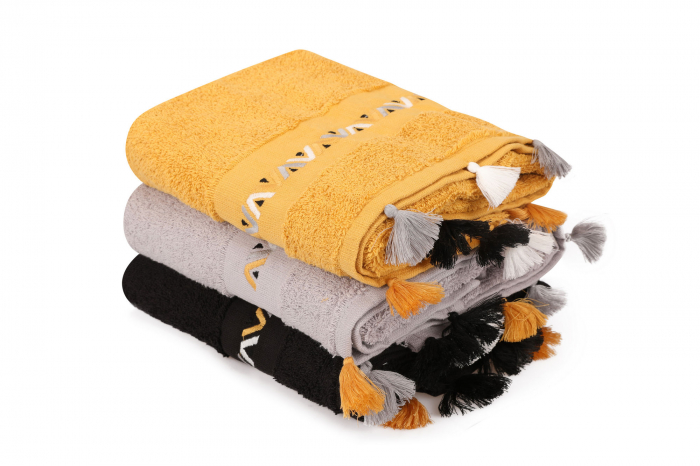 Set 3 prosoape cu broderie, 50x90cm, Cotton Box, Havlu Asorti-4 [2]