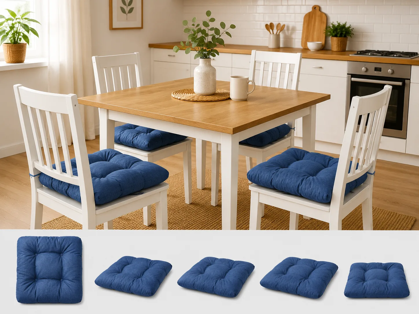 Set 4 pernute scaun interior / exterior - bleumarin [2]