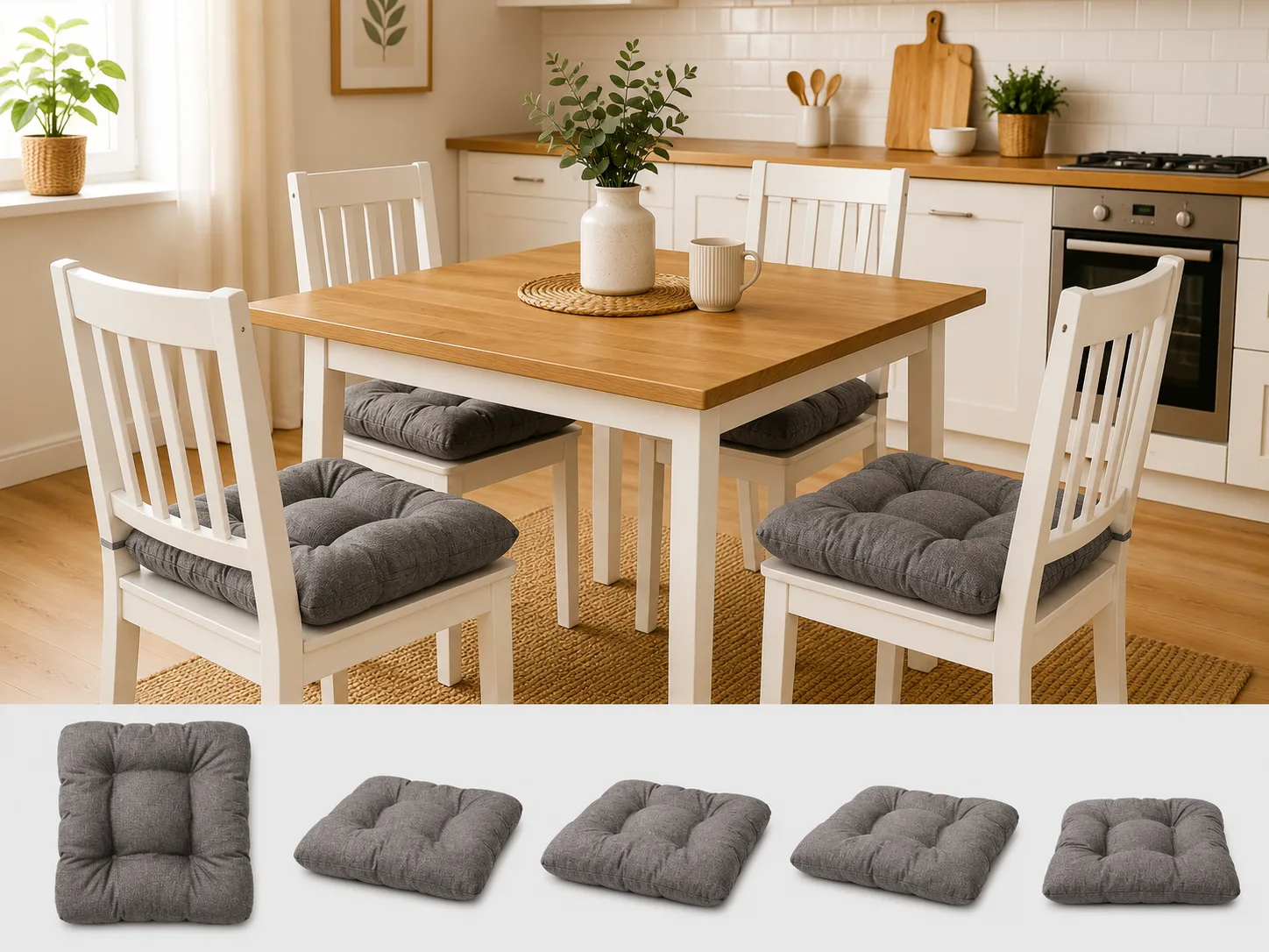 Set 4 pernute scaun interior / exterior - cafe [2]