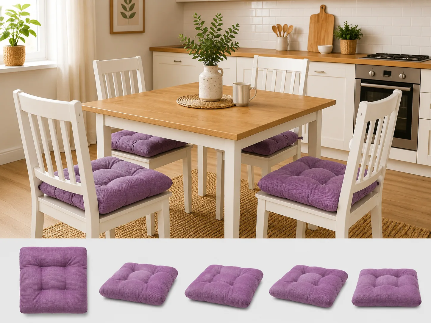 Set 4 pernute scaun interior / exterior - lila [2]