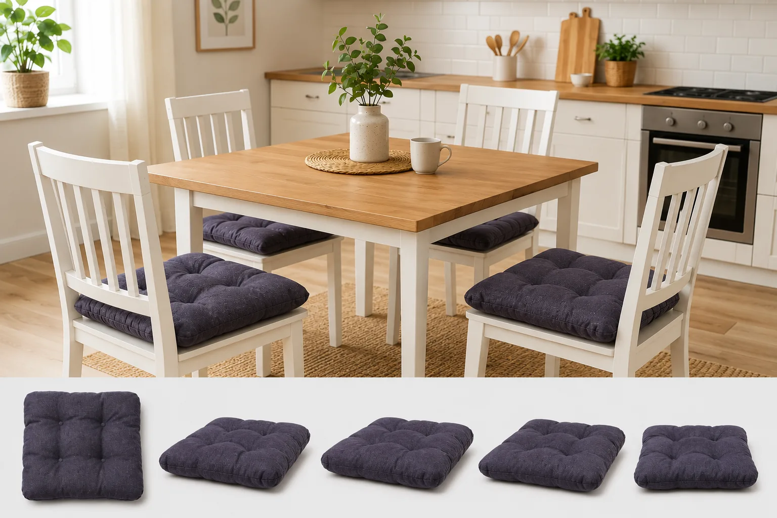 Set 4 pernute scaun interior / exterior - mov [2]