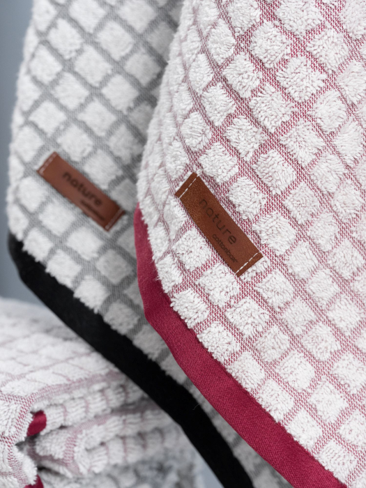 Set 4 prosoape, 50x90cm, Cotton Box, Nature - negru/alb, gri/roz [2]