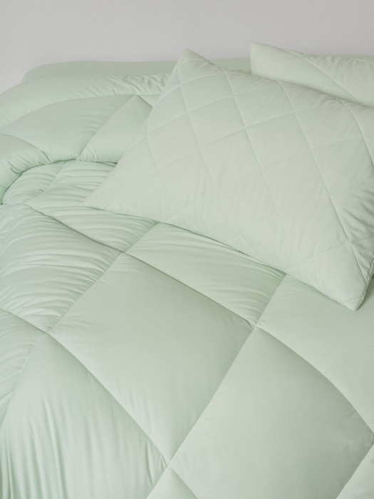 Set de pat 160x200cm, pilota matlasata, Cotton Box, Softwash - Mint [3]