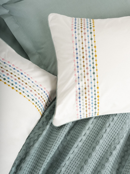 Set pique lenjerie și cuvertură, 4 piese, bumbac 100%, Cotton Box, Pebble - Mint [4]