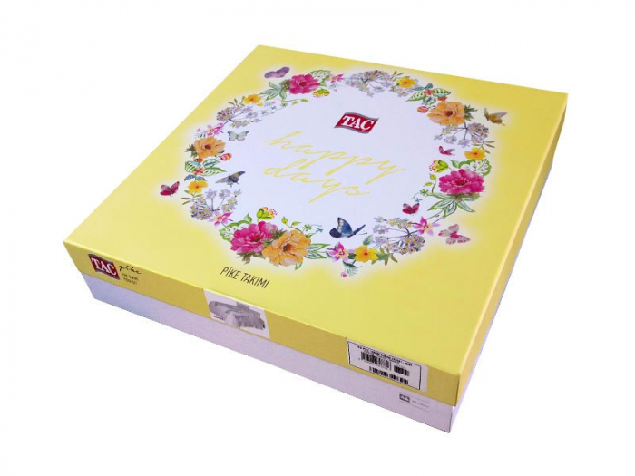 Set pique lenjerie și cuvertură, bumbac 100%, TAC, Ezra roz [2]