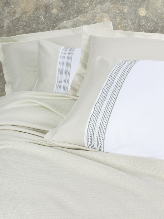 Set pique lenjerie și cuvertură, 6 piese, bumbac 100%, Cotton Box, Lessy - Green [2]