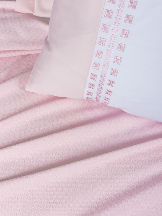 Set pique lenjerie și cuvertură, 6 piese, bumbac 100%, Cotton Box, Spruce - Powder [3]
