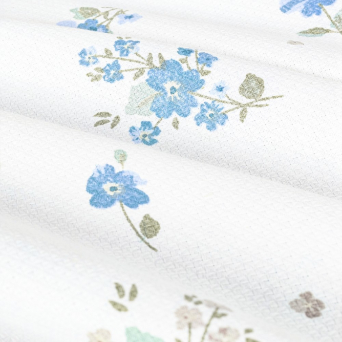 Set pique lenjerie și cuvertură, bumbac 100%, Cotton Box, Bellus - Blue [3]