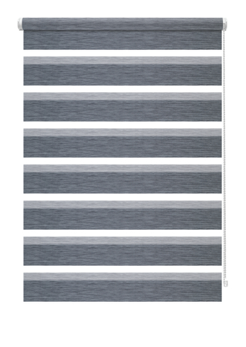 Stor mini Gardinia, Zebra silvalin gri 744 [3]