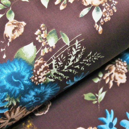 Materiale textile - Bumbac dublu satinat maron 120569