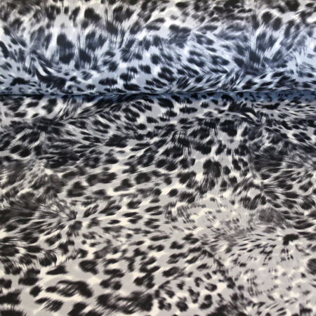 Bumbac dublu satinat animal print gri [1]