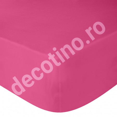 Cearceafuri de pat - simple - Cearceaf de pat ranforce, 100% bumbac, ciclame