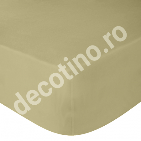 Cearceafuri de pat - simple - Cearceaf de pat ranforce, 100% bumbac, cachi deschis