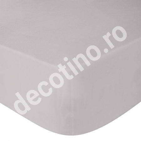 Cearceafuri de pat - simple - Cearceaf de pat ranforce, 100% bumbac, gri deschis