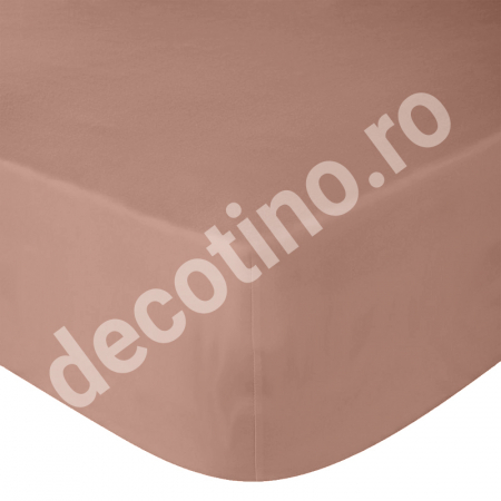 Cearceafuri de pat - simple - Cearceaf de pat ranforce, 100% bumbac, cacao