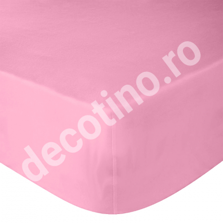 Cearceafuri de pat - simple - Cearceaf de pat ranforce, 100% bumbac, roz