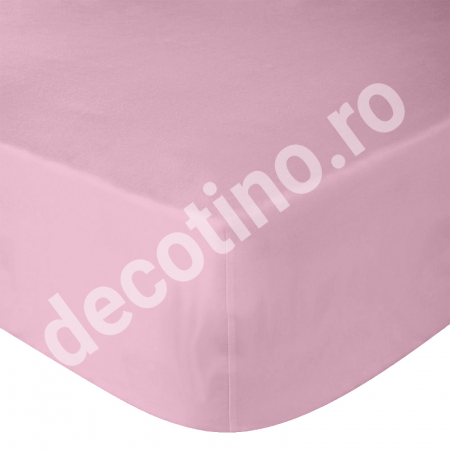 Cearceafuri de pat - simple - Cearceaf de pat ranforce, 100% bumbac, roz praf