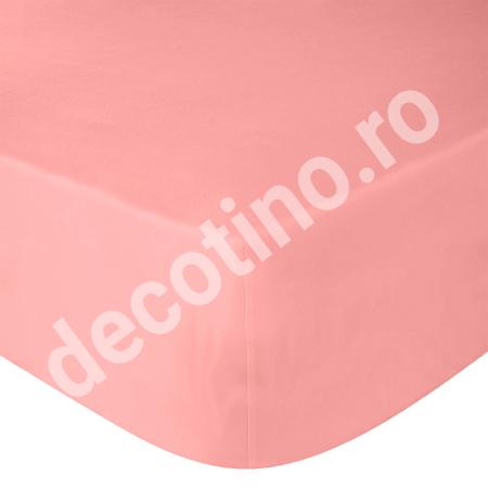 Cearceafuri de pat - simple - Cearceaf de pat ranforce, 100% bumbac, somon