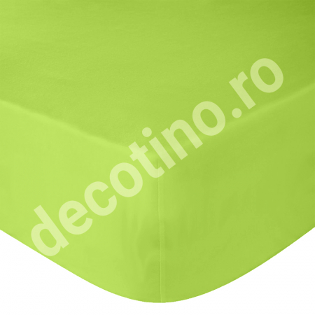 Cearceafuri de pat - simple - Cearceaf de pat ranforce, 100% bumbac, verde aprins