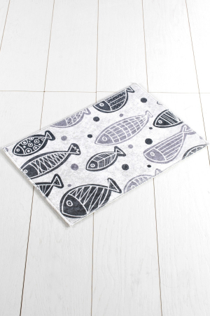Covoras de baie 40x60cm, Chilai Home, Fish White [0]