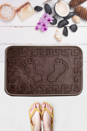 Covorase baie - Covoras de baie 40x60cm, Chilai Home, Foot Private - Brown