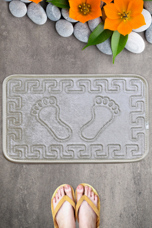 Covoras de baie 40x60cm, Chilai Home, Foot Private - Ecru [0]