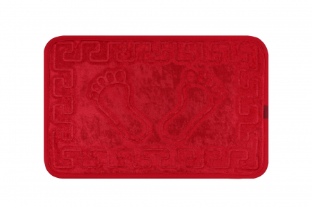 Covoras de baie 40x60cm, Chilai Home, Foot Private - Rosu [1]