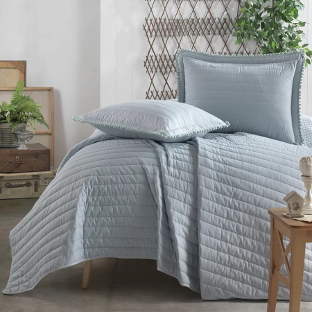 Cuvertură pat Clasy-matlasată PEDRA V4 turcoaz [0]