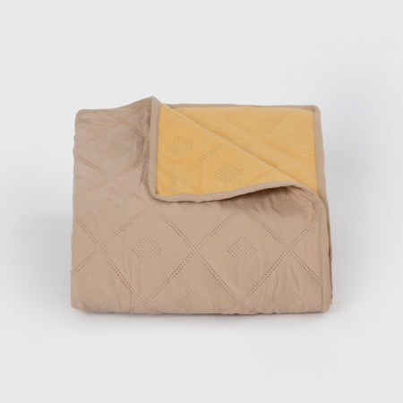 Cuvertura de pat reversibila, Dilios, Arena, 200x220 - beige/orchid [1]