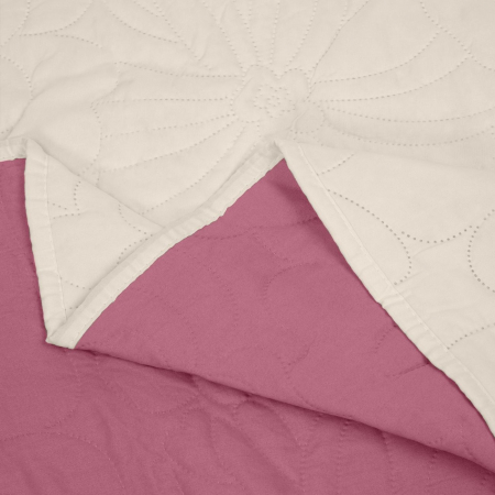 Cuvertura de pat reversibila, Dilios, Florena, 200x220 - ecru/ash pink [2]