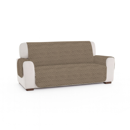 Pucioasa - Cuvertura matlasata canapea 3 locuri doua fete - BEIGE GRAY