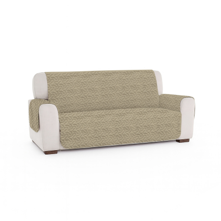 Pucioasa - Cuvertura matlasata canapea 3 locuri doua fete - PALE CREAM