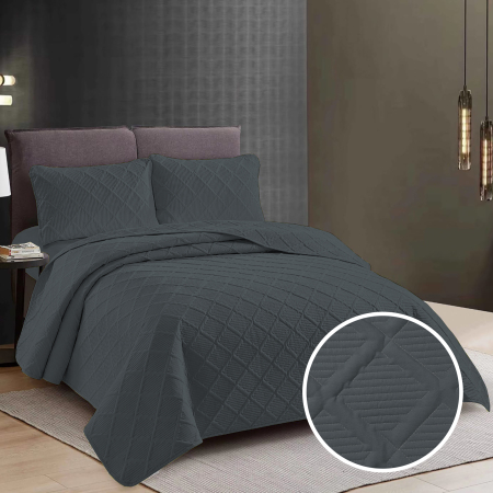 Pucioasa - CUVERTURa PAT UNI + 2 FETE DE PERNa - COOL GRAY