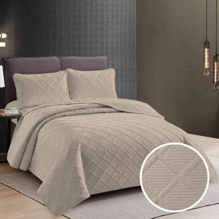 Pucioasa - CUVERTURa PAT UNI + 2 FETE DE PERNa - CREM