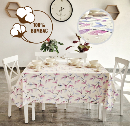 Fețe de masă - FATA DE MASA ANTIMURDARIRE 100% BUMBAC - Dimensiuni:: 120 cm x 160 cm