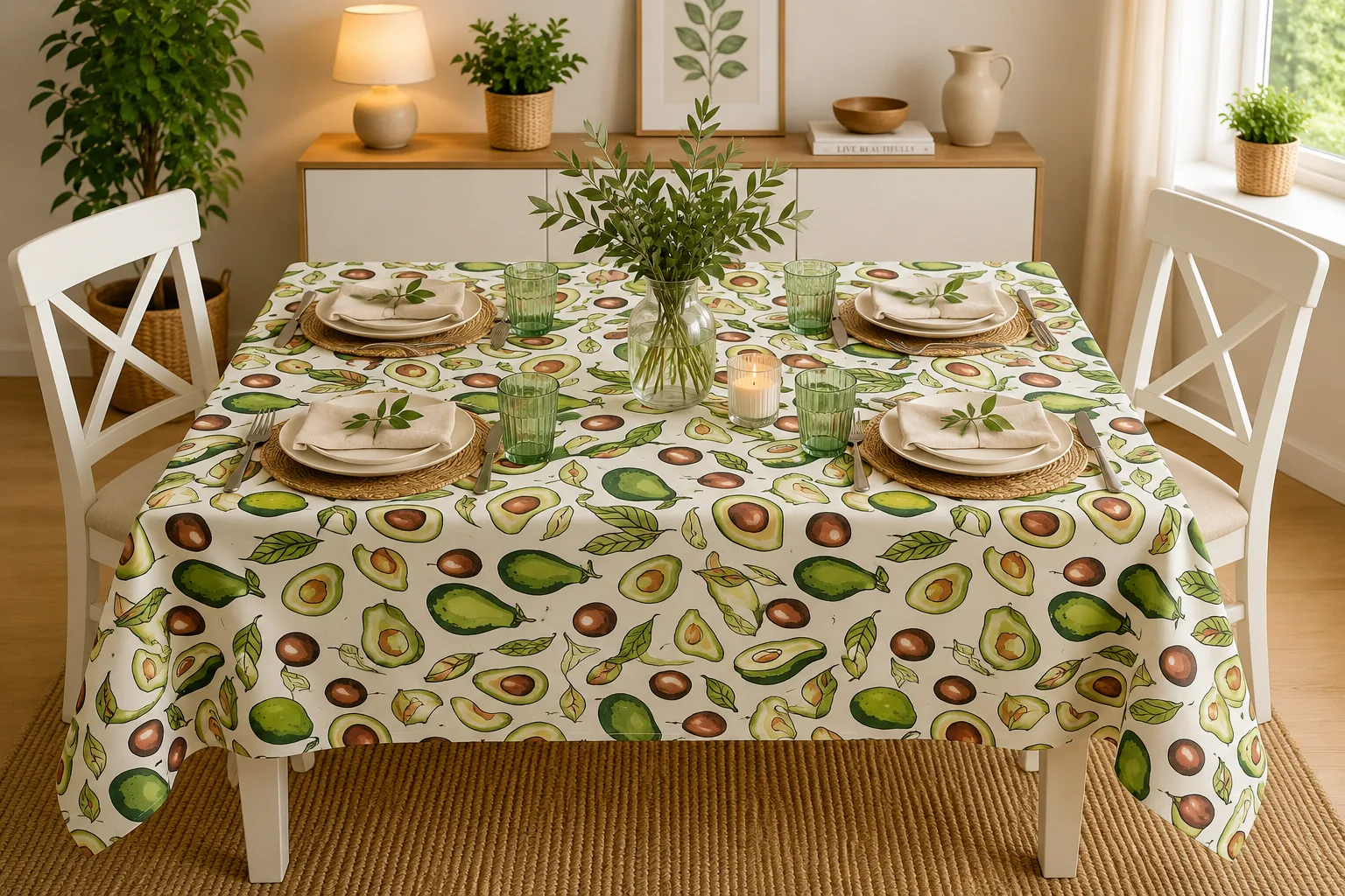 Fețe de masă - Fata de Masa Antimurdarire (Avocado) - Dimensiuni:: 120 cm x 160 cm