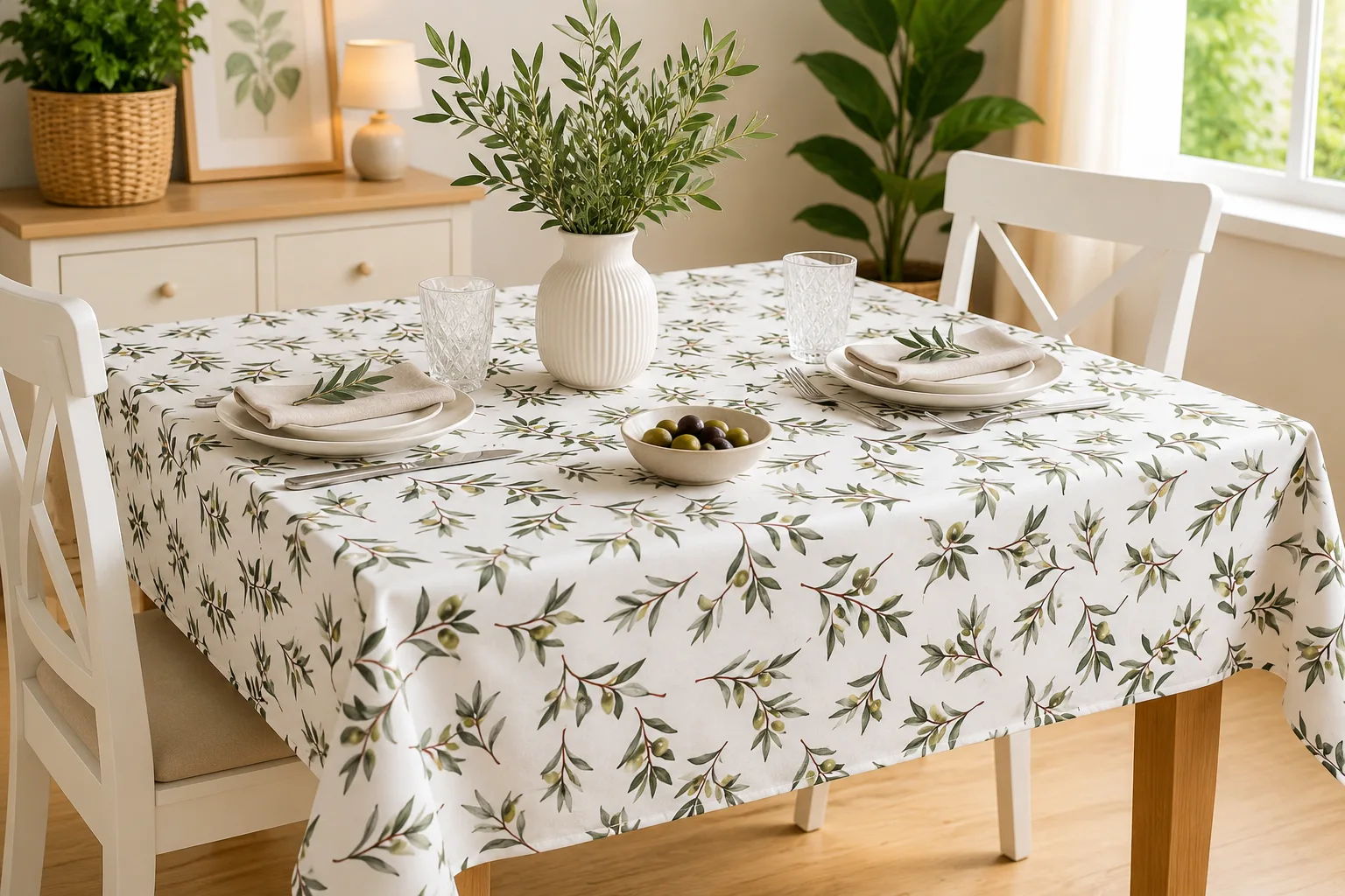 Fata de Masa Antimurdarire (Lace Olive) - Dimensiuni:: 120 cm x 160 cm [1]