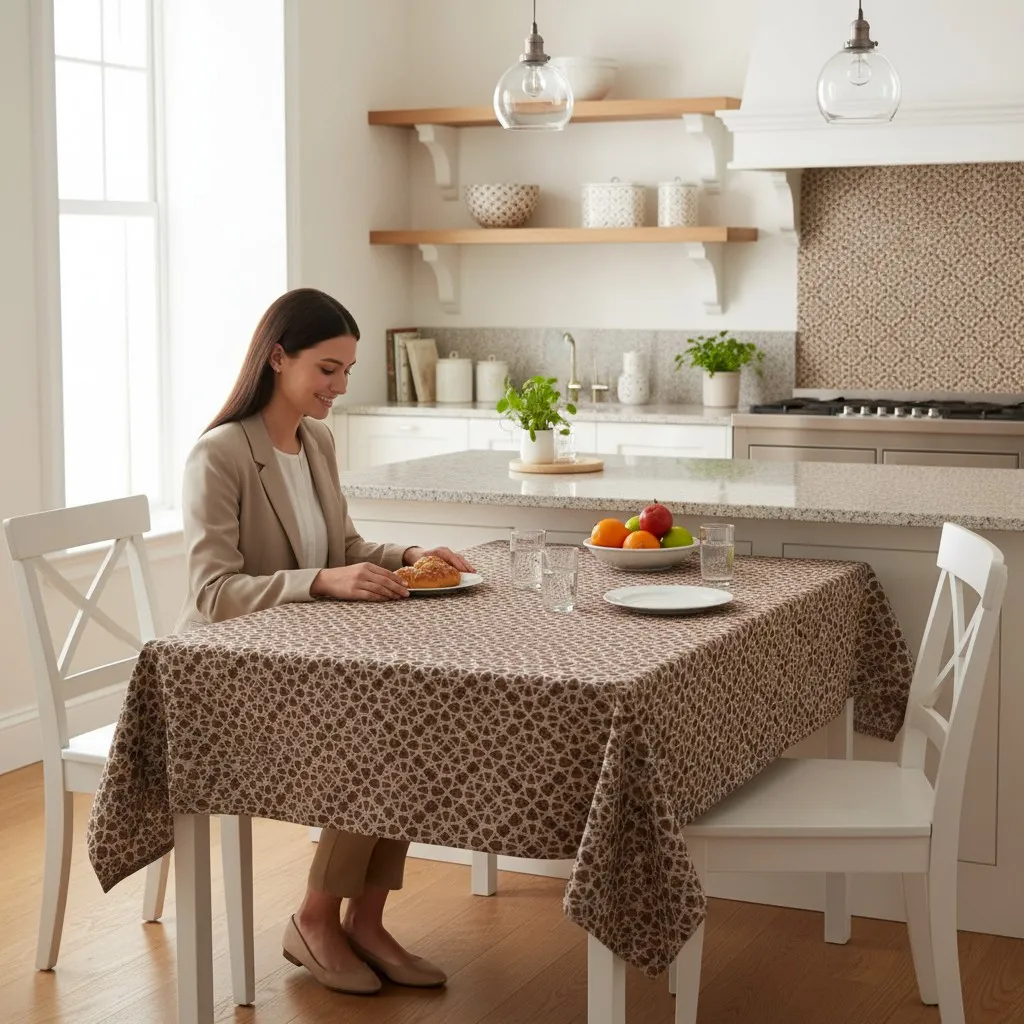 Fețe de masă - Fata de Masa Antimurdarire (Maro) - Dimensiuni:: 120 cm x 160 cm