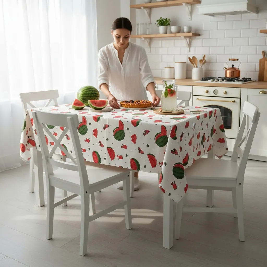 Fețe de masă - Fata de Masa Antimurdarire (Pepene) - Dimensiuni:: 120 cm x 160 cm
