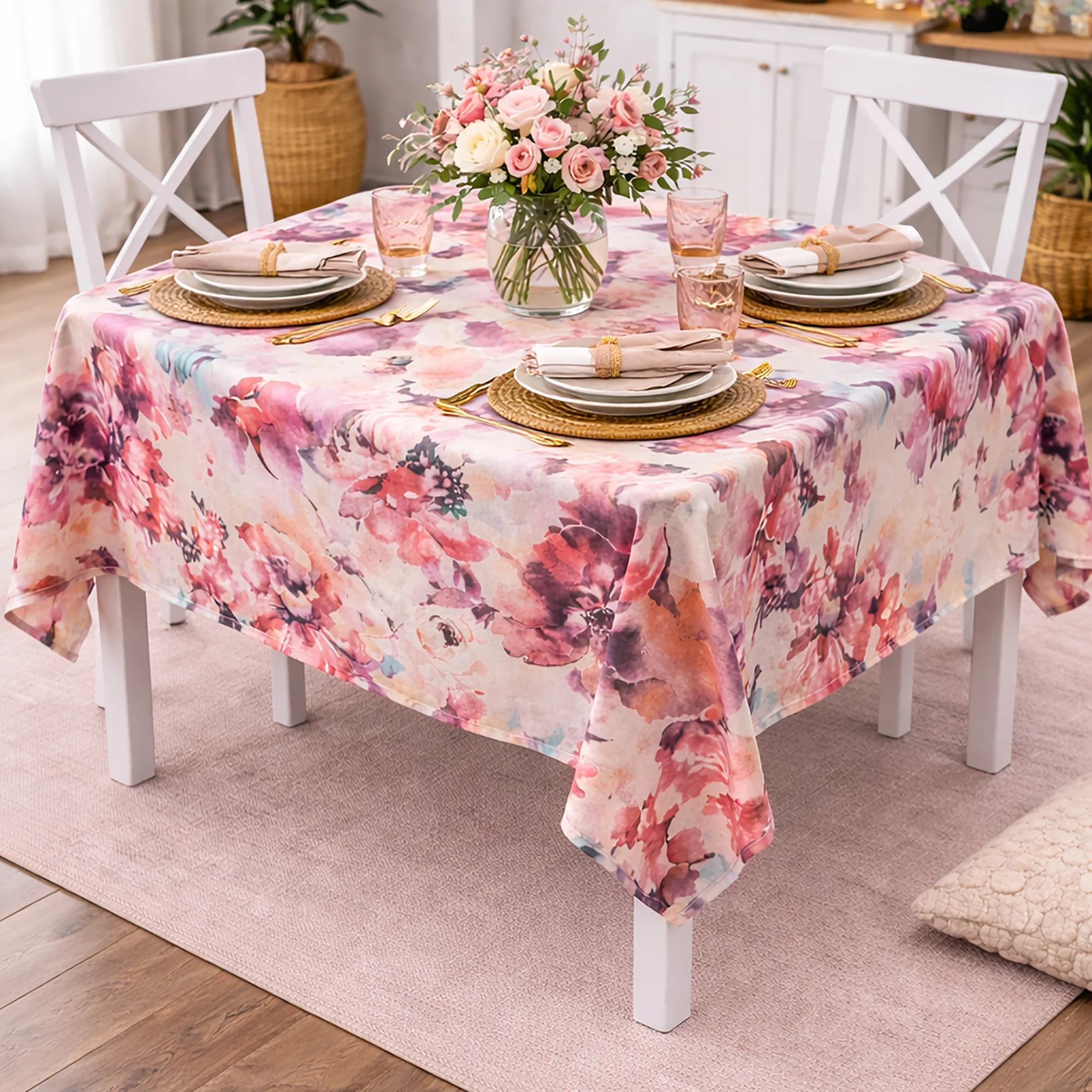 Pucioasa - Fata de Masa Antimurdarire Rose Garden - Diametru 180cm